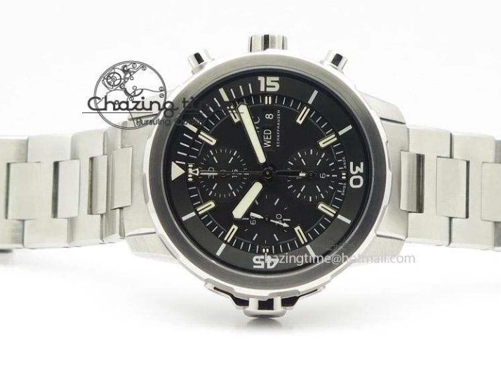 MIROTIME 0130 Classic Aquatimer Chrono IW376803 V6F 1:1 Best Edition Black Dial On SS Bracelet A 7361